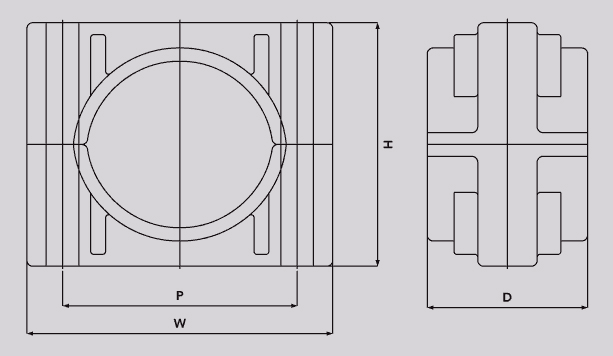 Ellis Patents 2 Hole Single Cable Clamps 38-168mm – Aluminium