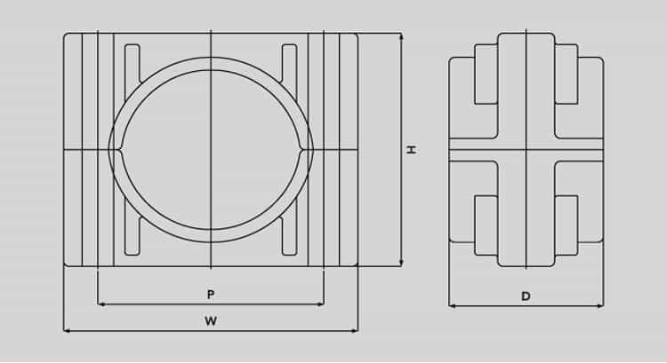 Ellis Patents 2 Hole Single Cable Clamps 38-168mm – Plastic (LSF LUL Approved)