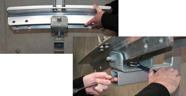 Position the Centaur onto the mounting structure.Tighten the central M16 bolt to the stucture using a 24mm socket or spanner set