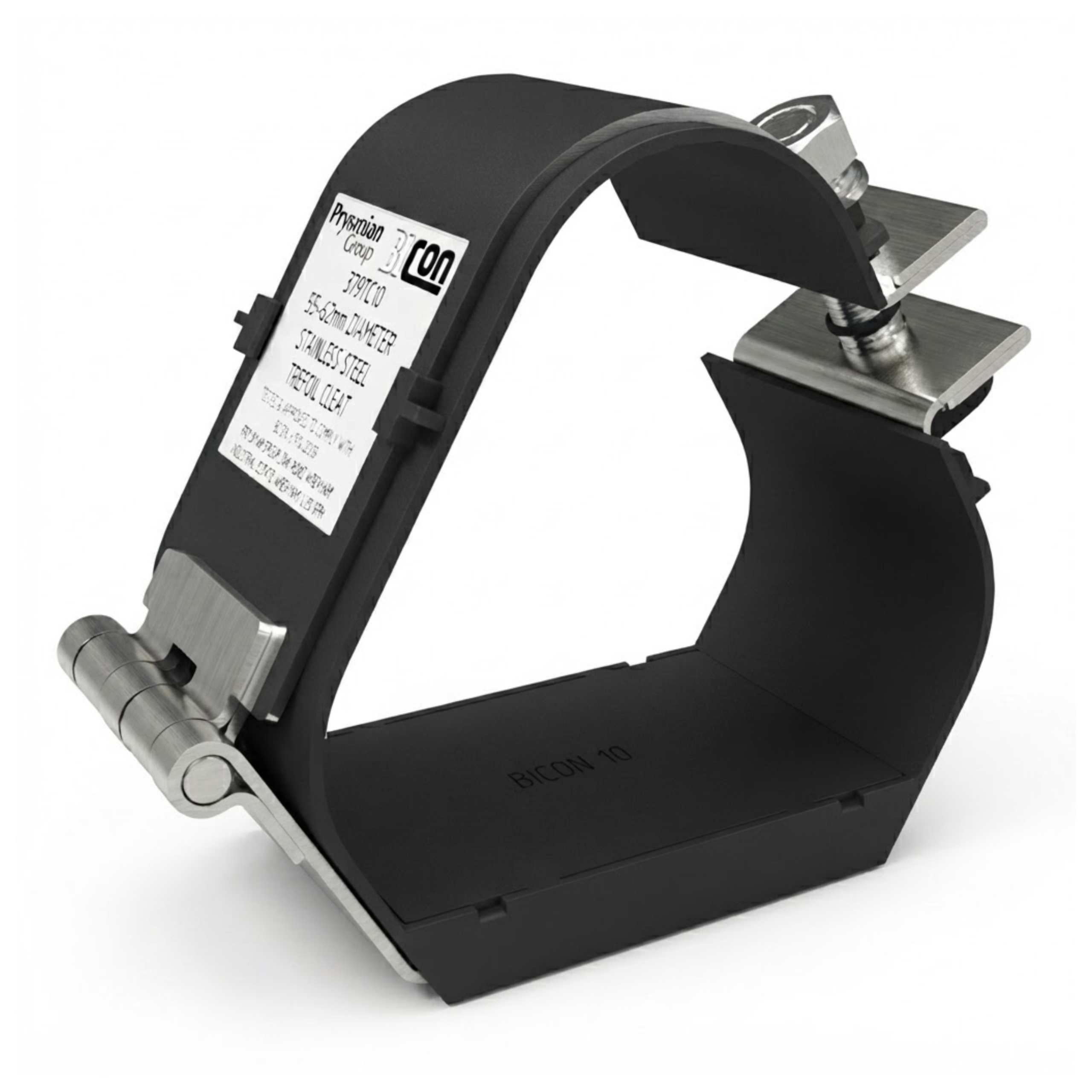 Prysmian BICON Sirius stainless-steel trefoil cable cleat