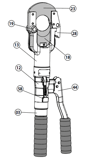 Cembre HT-TC051 Hydraulic Cable Cutting Tool