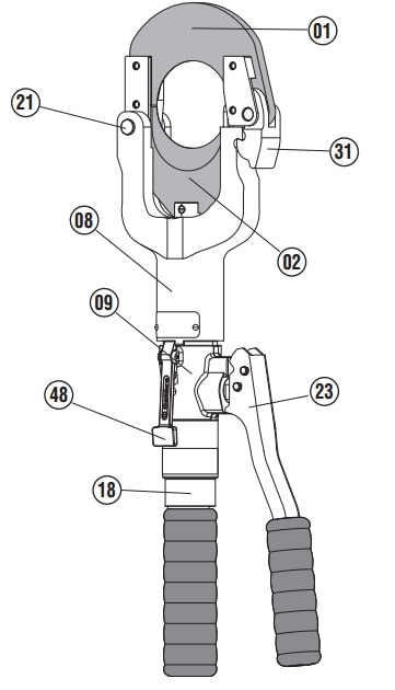 Cembre HT-TC065 Hydraulic Cable Cutting Tool