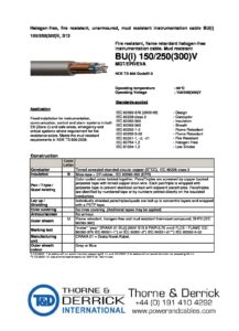 Halogen Free Fire Resistant Unarmoured Mud Resistant