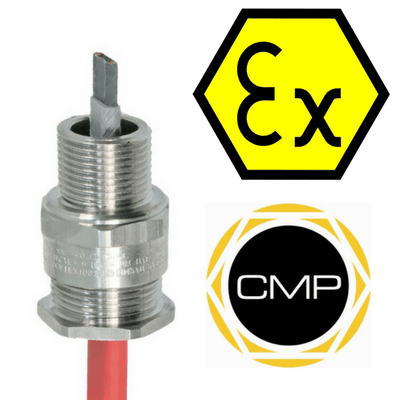 CMP A2F-FF Zone 2 Hazardous Area ATEX Cable Gland Ex e, Ex d, Ex nR, Ex ta