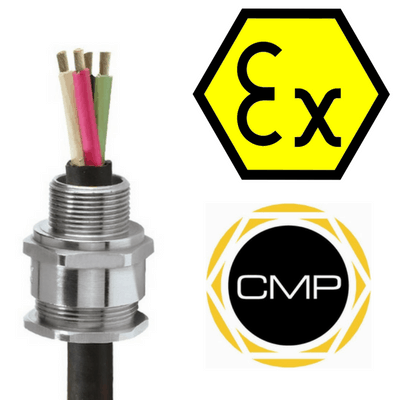 CMP A2F Zone 2 Hazardous Area ATEX Cable Gland Ex e, Ex d, Ex nR, Ex ta