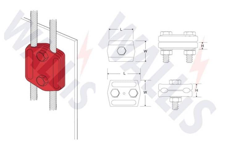 Earth Clamps - Parallel Groove Stranded Cooper Cable Earth Clamps
