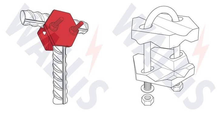 Earth Clamps - Rebar To Rebar & Copper Earth Cable Clamps