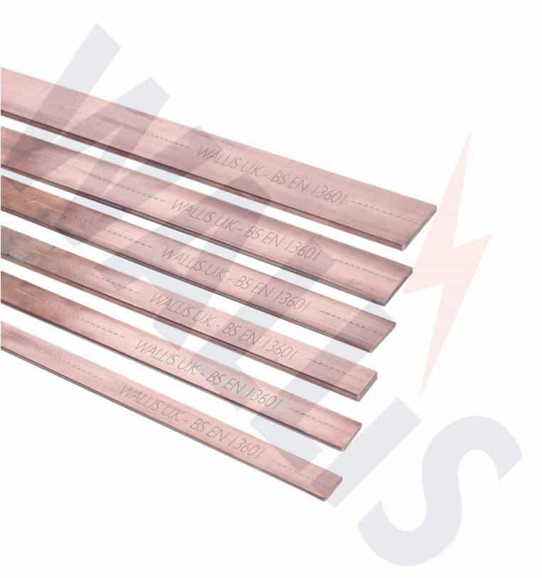 Copper strip with a 3.2 mm hole