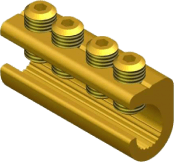 Sicame MF19/1 Brass (Side Entry) LV Service Straight Connectors