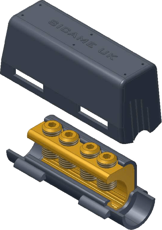 Sicame MF19/1/SHR Brass (Side Entry) LV Service Straight Connectors