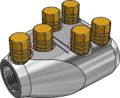 Sicame USMB/FPL-X-C-B2 Copper ‘Y’ Connector MV Mains Connectors (North America)