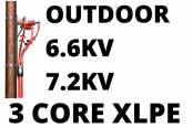 6.6kV 7.2kV Cable Termination Kits HV 3 Core XLPE Outdoor (Heat Shrink)