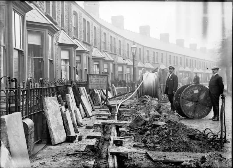 W.T. Glover, Trafford Park, Installation of cabling in Ebbw Vale, 1905
