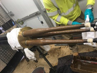 All three cores taped