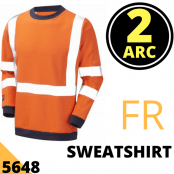 Arc Flash Sweatshirt Category 2 21.6 Cal Hi Vis Orange