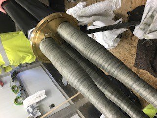 Knitmesh screens applied over cores