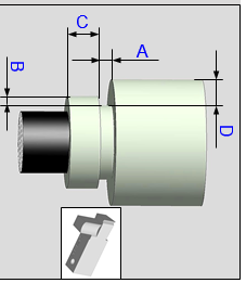 Tool Blade for use with Alroc CAMF4-40-90-BBCF | Shouldered Groove