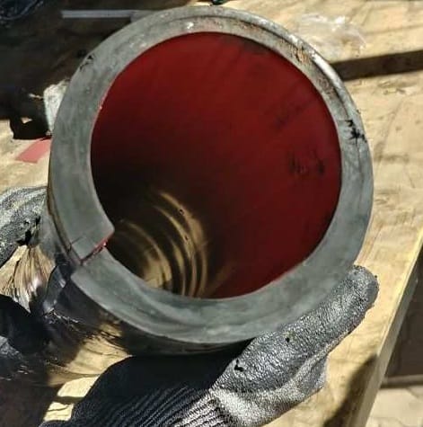 Poor heating technics with non-uniform wall thickness on this insulation tube