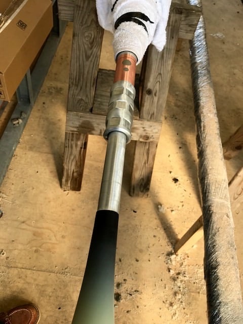 XLPE Cable - Cable Crimped, Insulation Chamfered & Polished Prepared For Taping