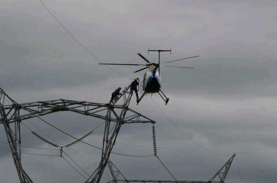 Tower transfer to allow for structural work for overhead lines