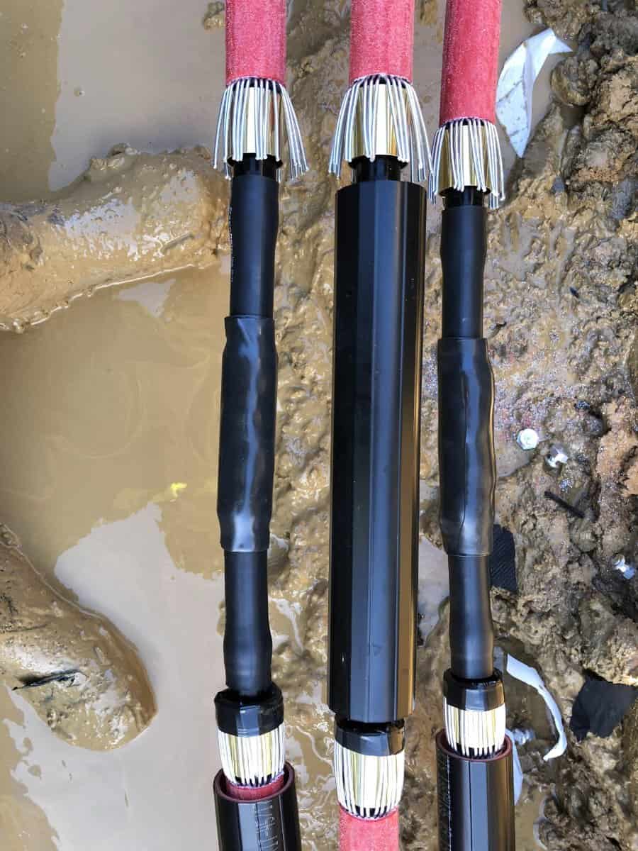 11kV Cable Joint - Mankind Beats Nature In Muddy Joint Hole