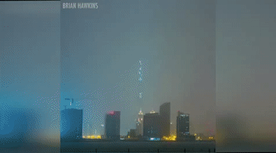 Lightning Strikes The Burj Khalifa