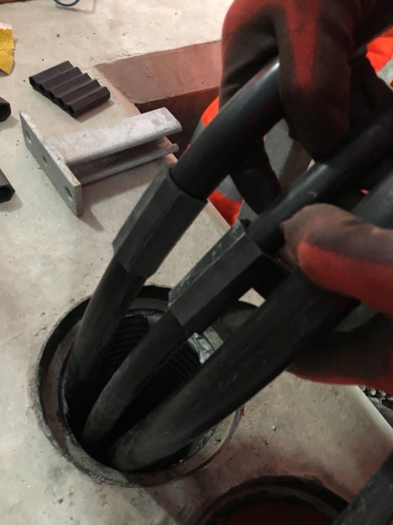 Sealing Cables, Switch Hall & Grid Transformer Bases On 132kV Wind Farm