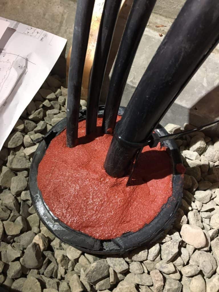Sealing Cables, Switch Hall & Grid Transformer Bases On 132kV Wind Farm