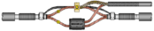 Single-Phase 4sqmm Plastic CNE to 4sqmm 2-Core PILC Service Branch Cable Joint