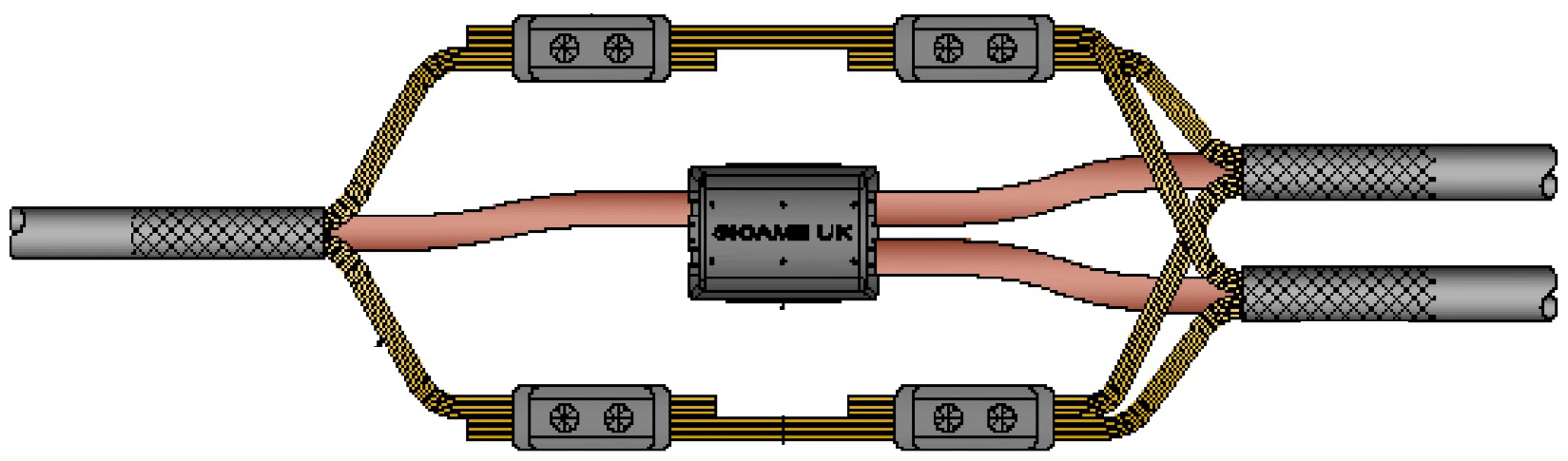 Single-Phase 4sqmm to 4sqmm Plastic CNE Service Branch Cable Joint
