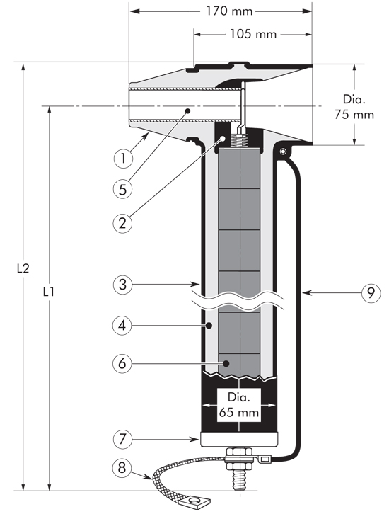 800SA Nexans Euromold - Interface C - Surge Arrester