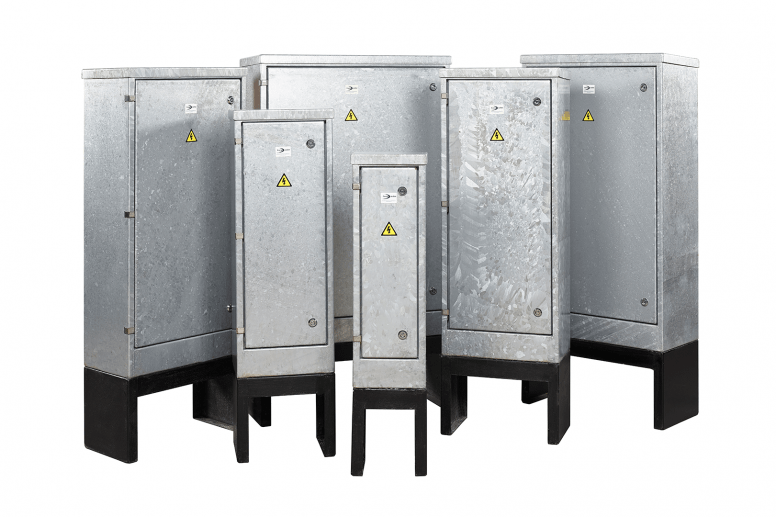 Steel Pillars & Power Distribution Enclosures | complete range of sizes, finishes and treatments to satisfy power distribution 600/1000V applications. Steel Pillars & Power Distribution Enclosures