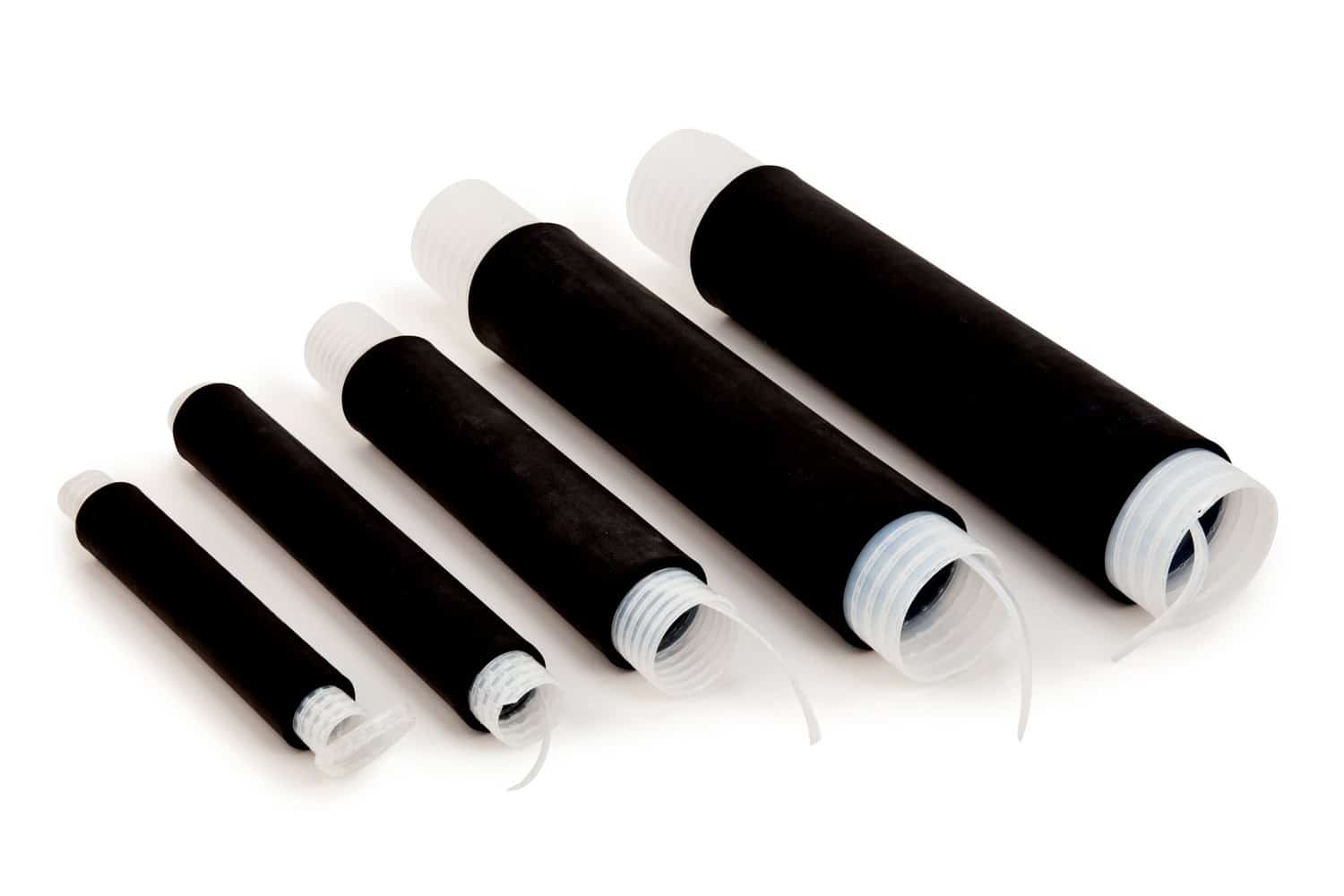 Cold shrink tubes and tubing manufactured by 3M Electrical are open-ended, tubular sleeves assembled onto a removable core for quick and simple field installation by hand without specialist tools. Cold Shrink tubing is thick-walled to resist puncture, as well as being resistant to water, fungus, acids, alkalis and UV light for installation in both indoor or outdoor locations.