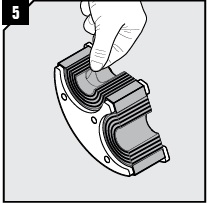 Adapt rubber layers to fit the cables.