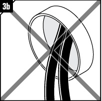 Cables shall go straight through the seal.