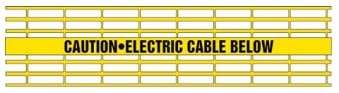 Caution-Electric Cable Below - Yellow