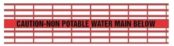 Detectamesh Caution Non Potable Water Main Below – Red Warning Tape