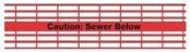 Detectamesh Caution Sewer Below – Red Warning Tape