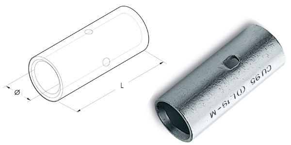 LV Low Voltage Through Crimp Splice Connectors 600 1000V Dimensions