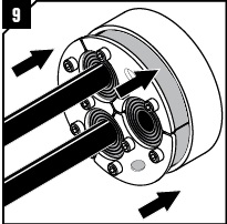 Press all three parts of the seal into the sleeve simultaneously.
