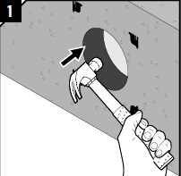 Remove the knock-out of the sleeve before inserting the seal.