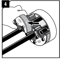 Use a suitable tool to remove the halves of the H3 seal. Be careful not to damage the seal.