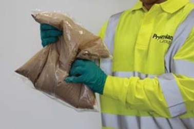 Tumble mix and knead the bag for up to two minutes