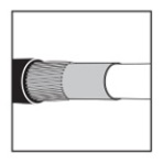 For use with copper wire screened cables. No earthing device is necessary