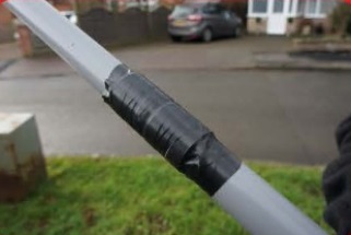 Wrap PVC tape round to secure