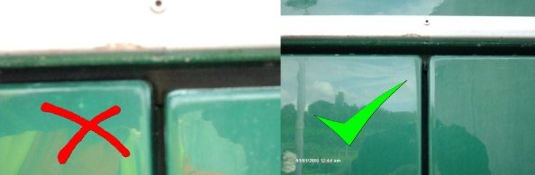 Check for an equidistant gap between the door and door frame and that the doors operate freely