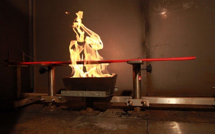 Single Flame Cable Test