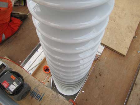 The new porcelain is installed