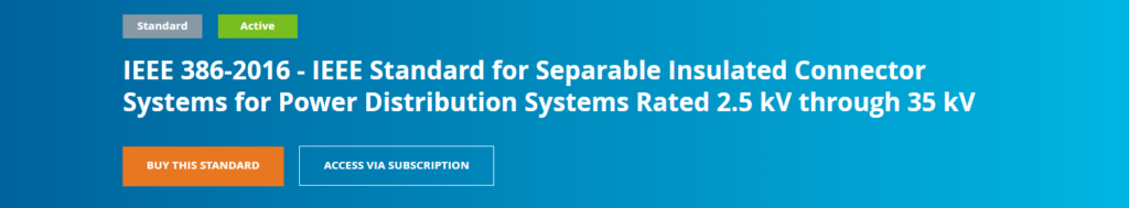 IEEE Standard for Separable Insulated Connector Systems