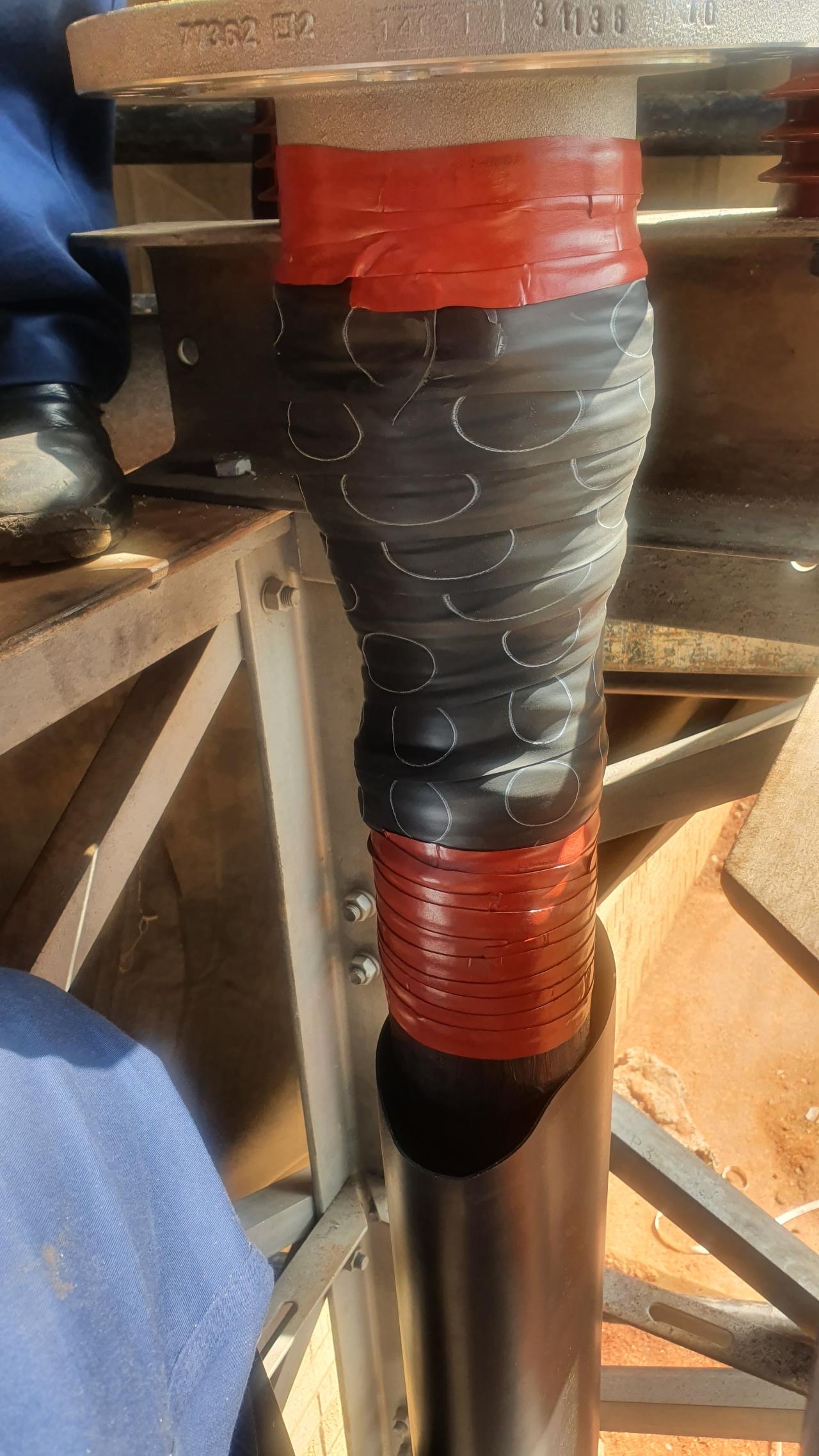 88kV 1000sqmm Brugg Outdoor Cable Terminations From Transformer to GIS